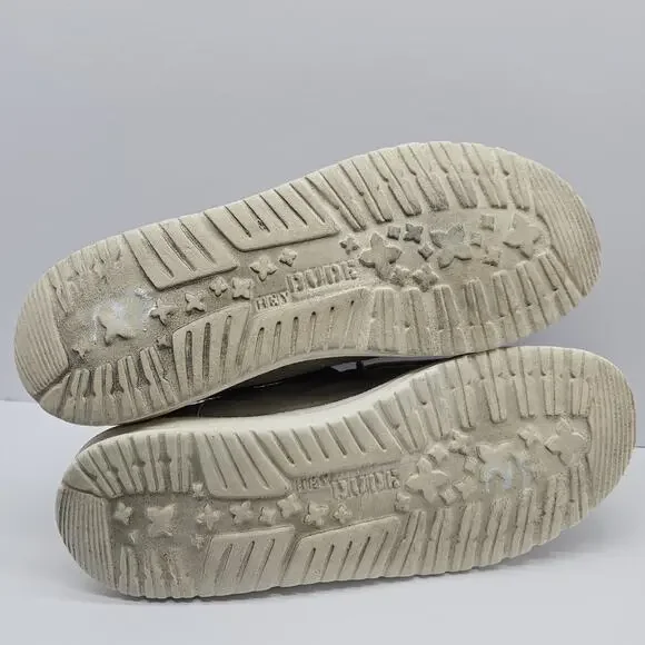 Hey Dude Wally Shoes Men’s Size 10 Natural Linen Khaki - Picture 6 of 8